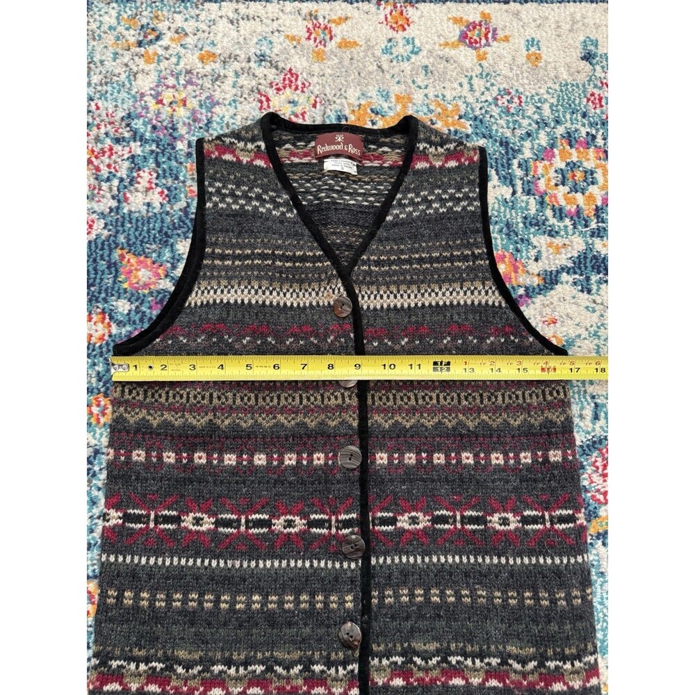 Vintage Redwood & Ross 100% Wool Sweater Vest Size Small‎ - Picture 6 of 7